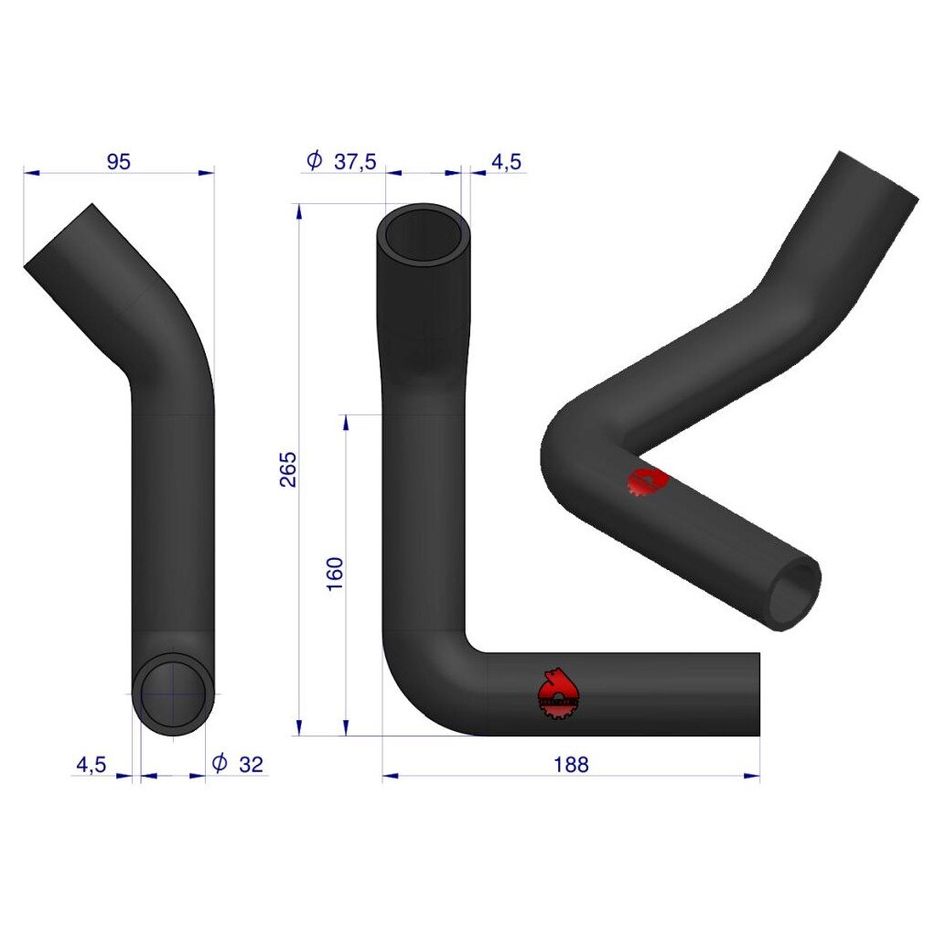 Rezistent Set conducte radiator C-360 3P, URSUS, rezistent la UV, dimensiuni ...