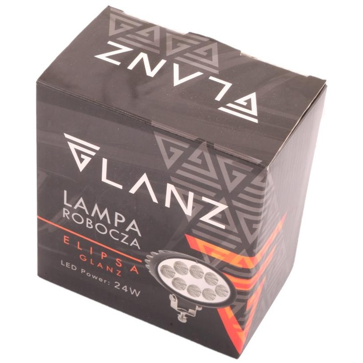Работна лампа Ellipse 24W, GLANZ, 8 LED, бяла