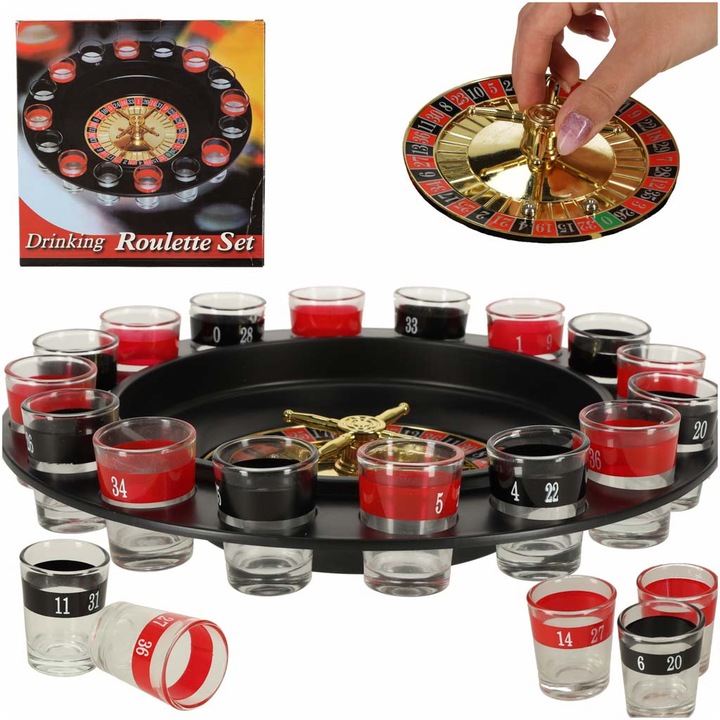 Ruleta de petrecere, Luka, 16 pahare, 30cm