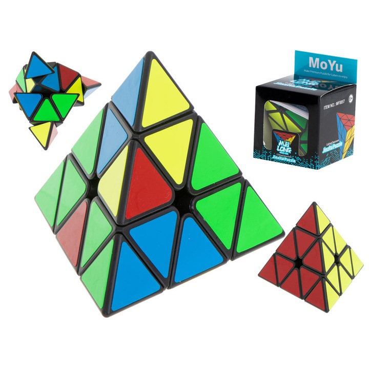 Joc logic MoYu, cub 3x3, negru, 10x10x10cm