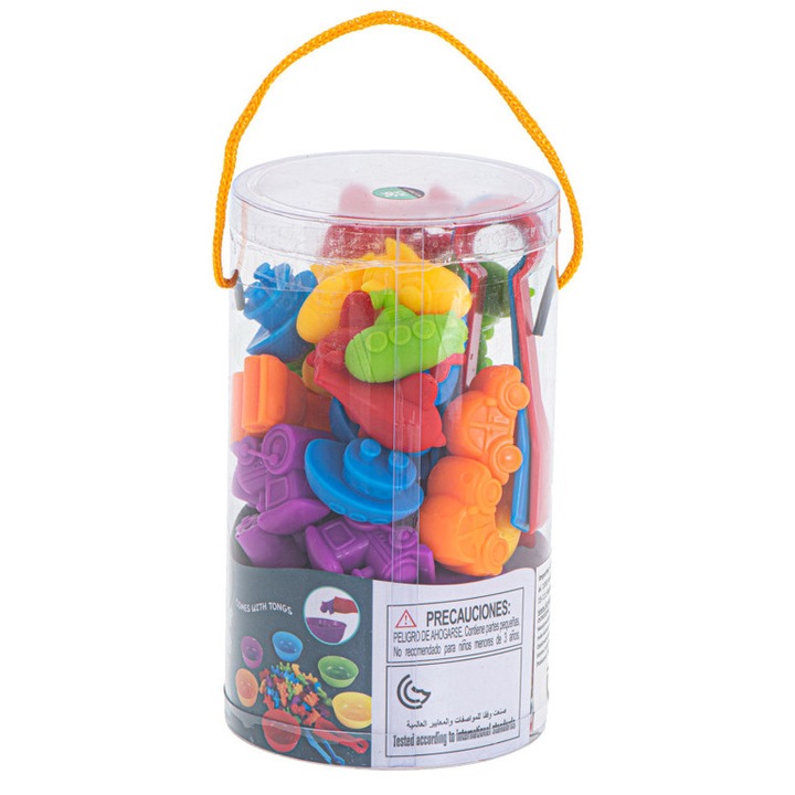 Set educativ cu vehicule pentru învățarea numărării, Three, 36 piese, plastic, 2-4 ani