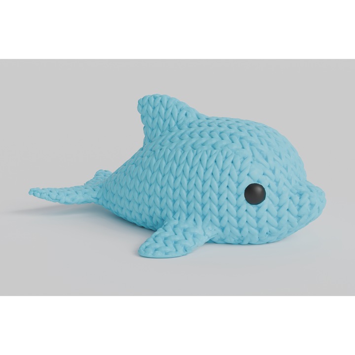Figurina 3D Crosetata Delfin – Model Decorativ, Printat 3D, Colectie Unicat
