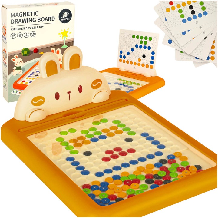 Tablica magnetica educativa Luka, mozaic, 40 butoane, 24x18cm