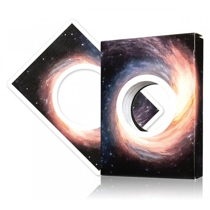 Carti de joc premium Orbit Black Hole, finisaj Slimline, tiparit la Cartamundi, 2024