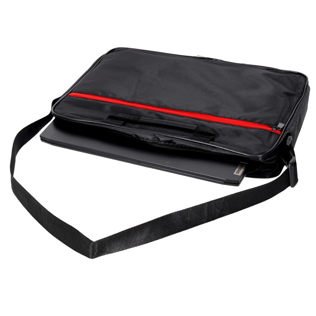 Geanta laptop 15,6", Artemis, neagra, nylon, dimensiuni 40x31x4,5cm, set cu curea reglabila