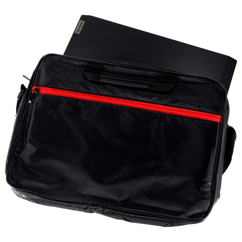 Geanta laptop 15,6", Artemis, neagra, nylon, dimensiuni 40x31x4,5cm, set cu curea reglabila