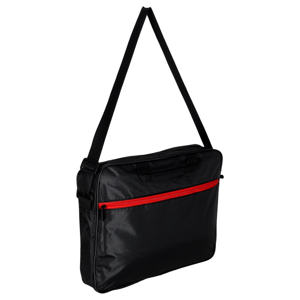 Geanta laptop 15,6", Artemis, neagra, nylon, dimensiuni 40x31x4,5cm, set cu curea reglabila