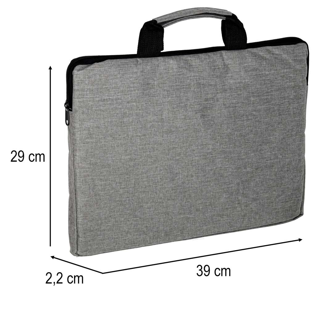 Geanta laptop 15,6", Artemis, gri, material Oxford 300D, dimensiuni 39x29x2,2cm