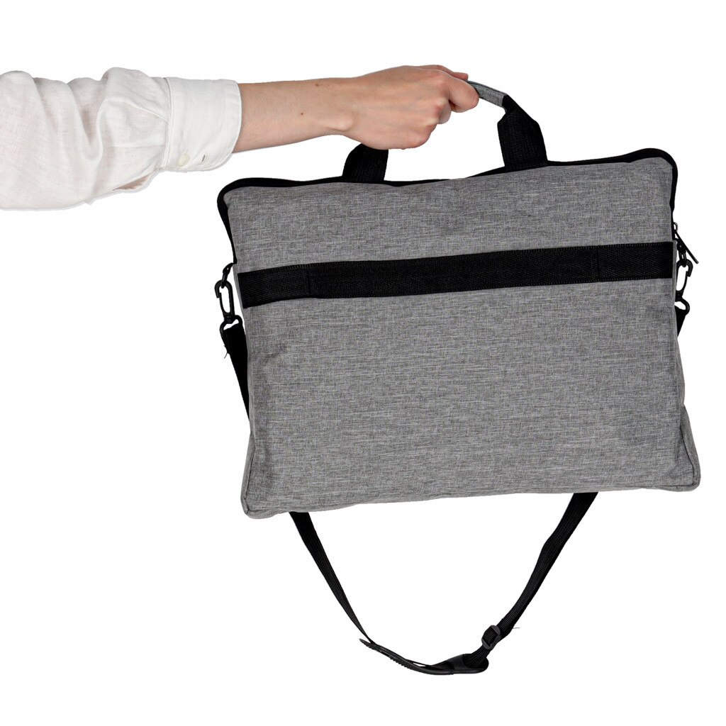 Geanta laptop Artemis 15,6", gri, material Oxford 300D, dimensiuni 40x30x2,5cm