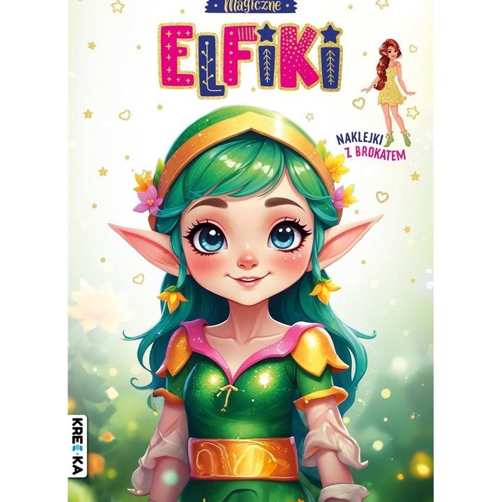 Színezőfüzet matricákkal, Kredka, Mágikus manók