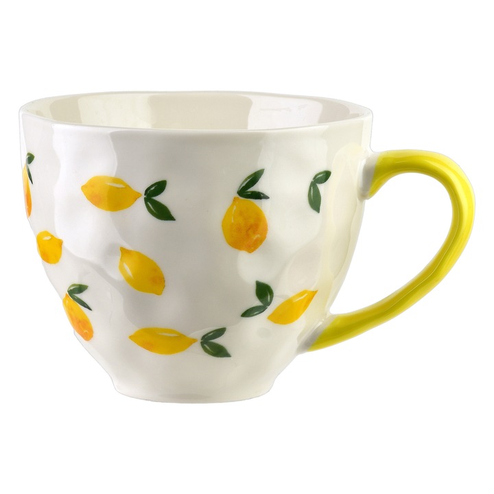 Cana Limone 400ml, Affekdesign By Mondex, 11x15x9cm, galben