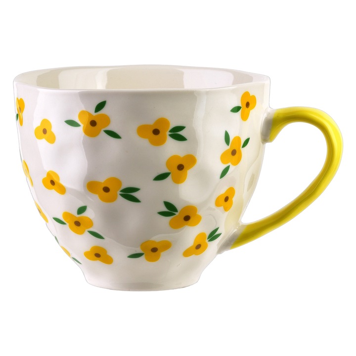 Cana Florella 400ml, flori galbene, 11x15x9cm