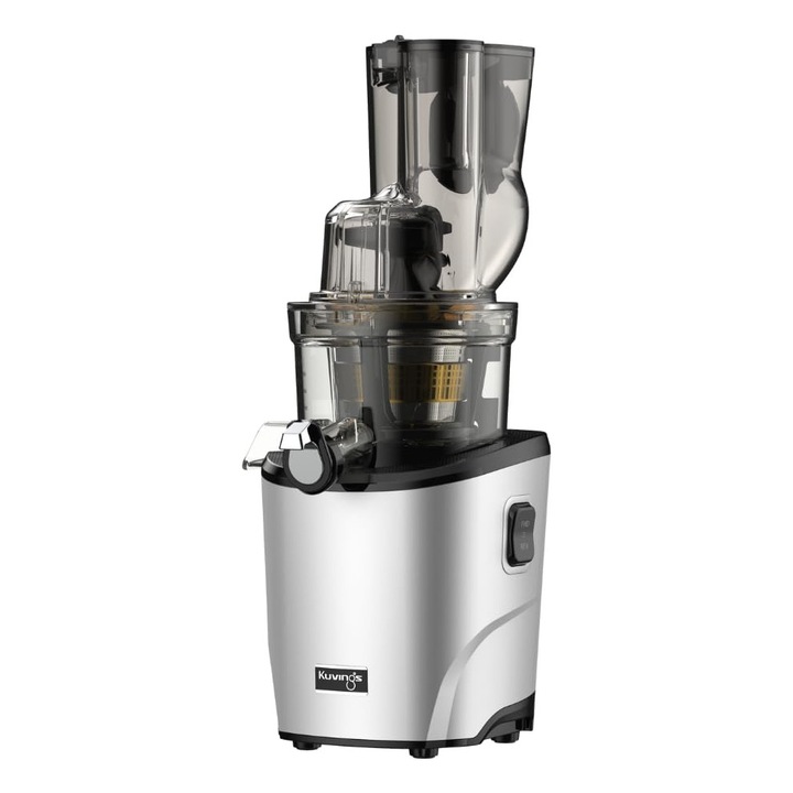 Бавна сокоизстисквачка Kuvings Revo830, електрическа, 200W, матово сребриста, метална