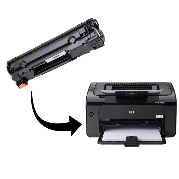 Cartus toner compatibil 35A CB435A, negru black, 2000 pagini, pentru HP LASERJET P1005 LASERJET P1006 LASERJET P1007 LASERJET P1008