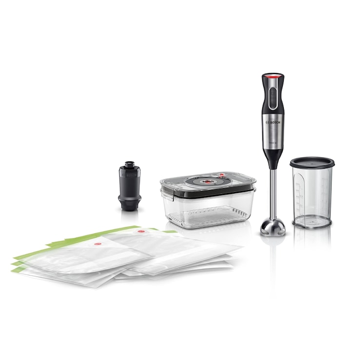 Ръчен пасатор Bosch Ergomixx Style, 1000 W, 12 скорости, черен/антрацит