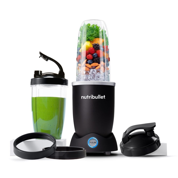 Nutribullet Pro 1200, Blender Multifunctional, Putere 1200W, Recipiente De 700Ml Si 900Ml, Negru