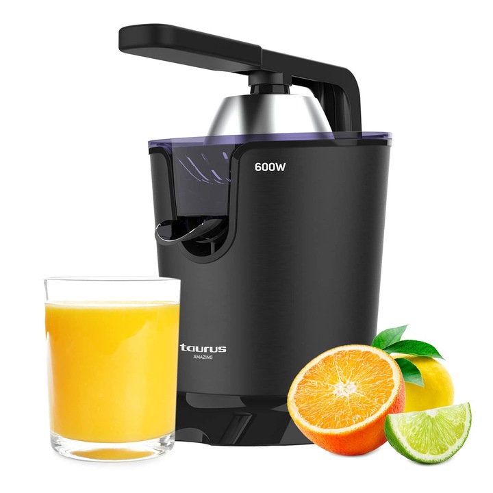 Storcator Electric Taurus Amazing Sq601X, 600W, recipient 0,65L, 2 conuri pentru citrice