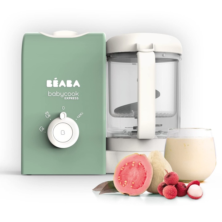 Babycook Express turmixgép, 4 az 1-ben turmixgép/mixer, gyengéd gőzölés, 1250 ml űrtartalom, zsályazöld