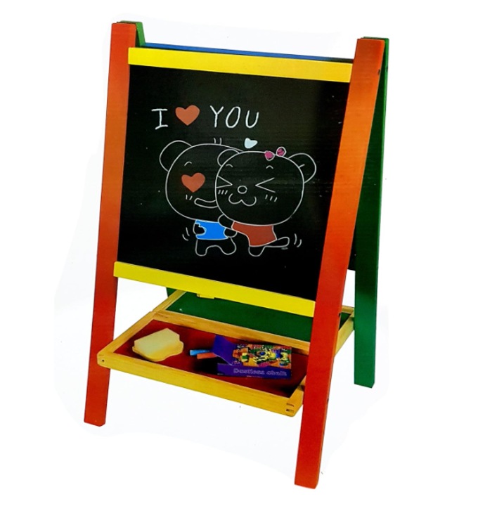 Tabla magnetica mare si tabla de desen – jucarie educativa multifunctionala