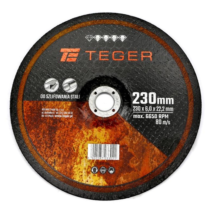 Csiszolótárcsa 230x22.23mm, 6.0mm, 5 darabos készlet