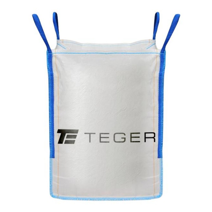 Голям чувал TEGER, 1000 кг, 90 x 90 x 120см, 4 дръжки, бял/син