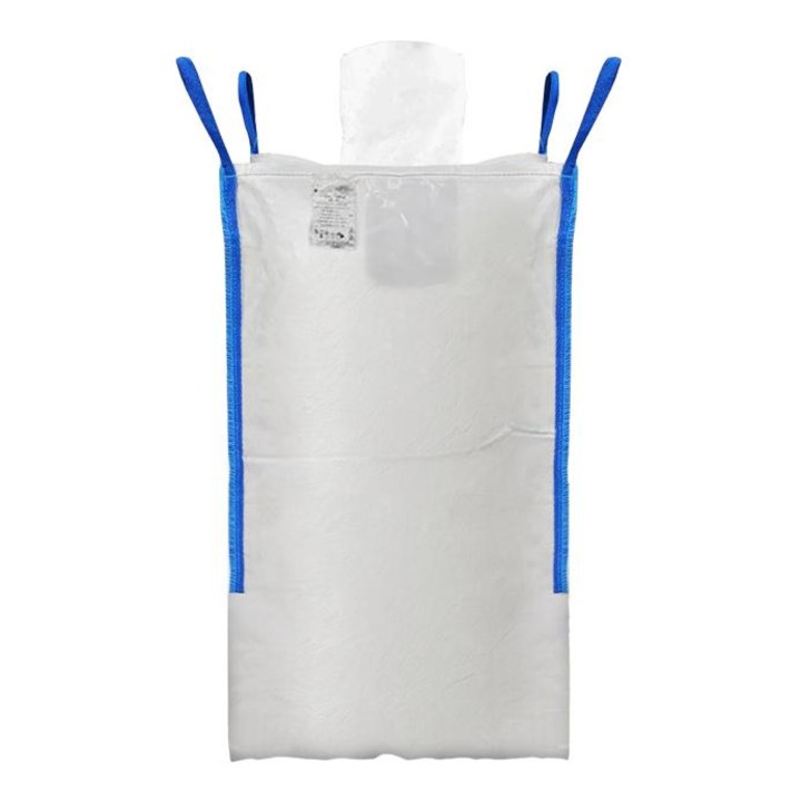 Sac mare Teger, inaltime 165cm, 1000kg, 4 manere, alb/albastru