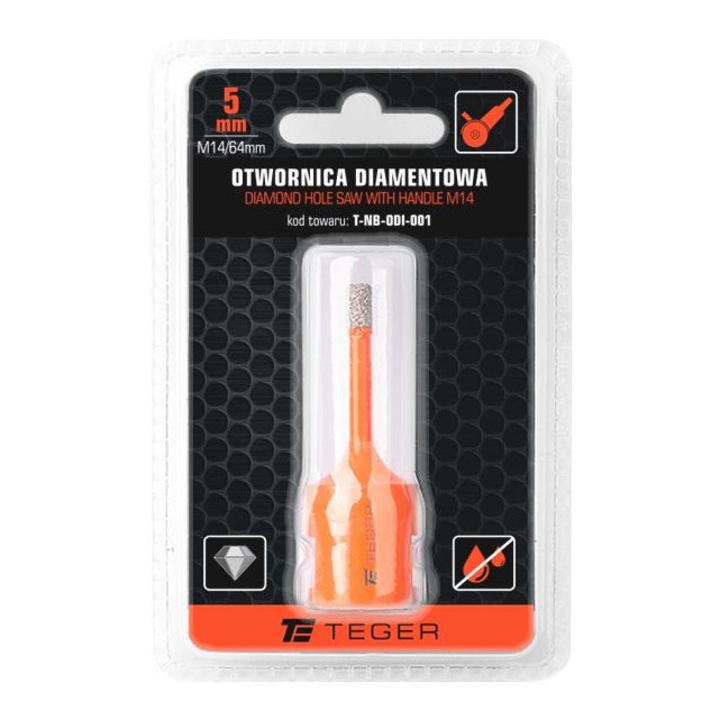 Carota diamantata cu mandrina M14/5 mm