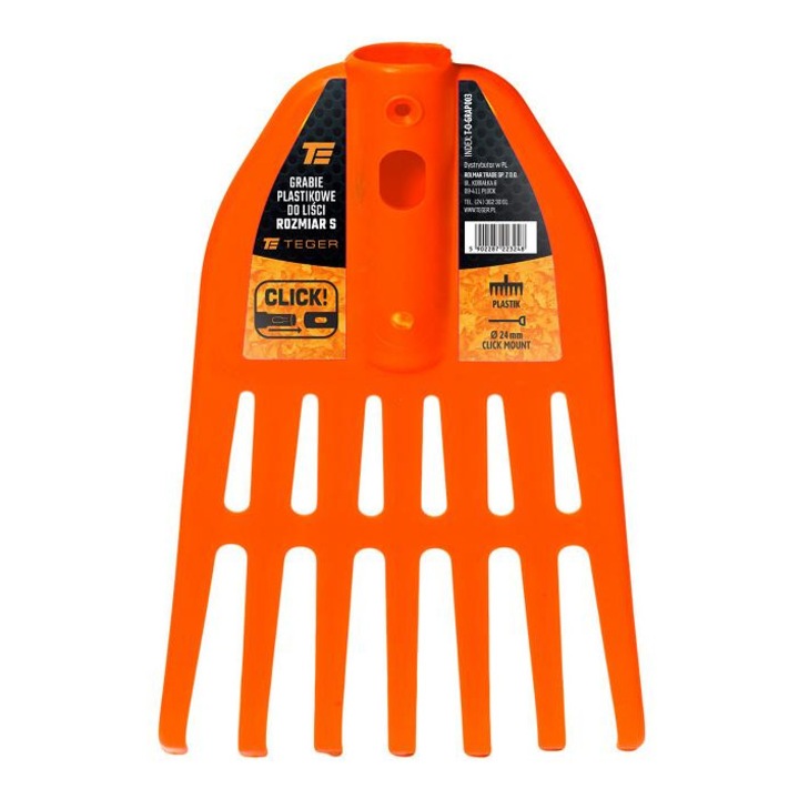 Greble plastice pentru frunze, Teger, dimensiune S, sistem CLICK, usor, rezistent
