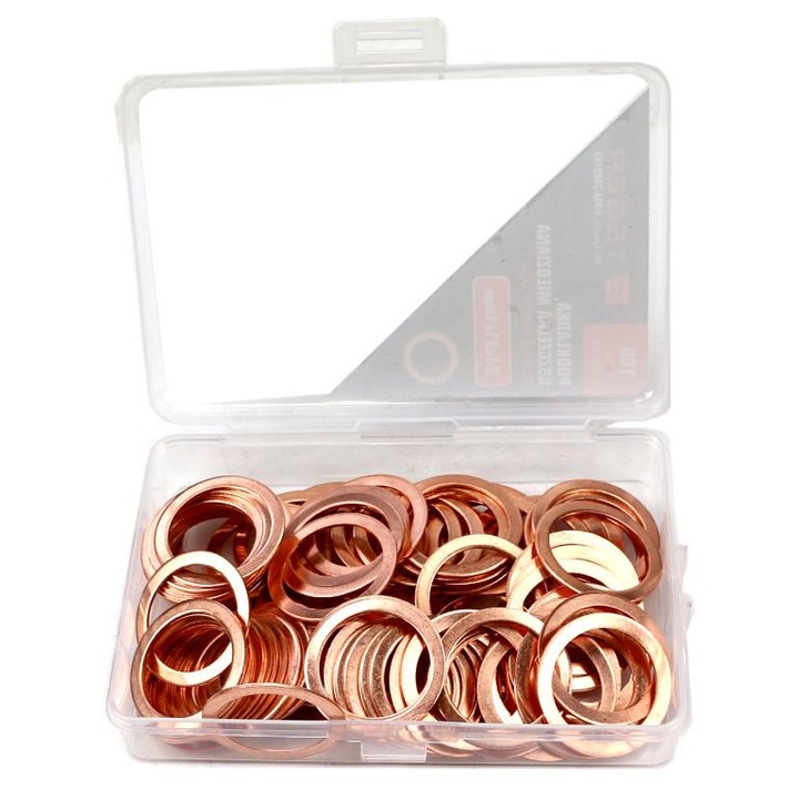 Garnitura de etansare, cupru, Teger 24x31x1, set 100 bucati