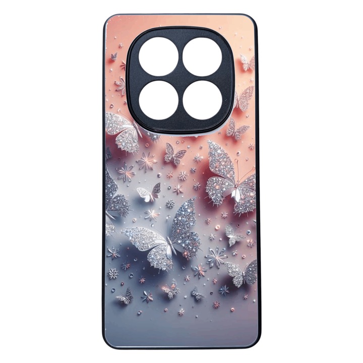 Husa TPU compatibila cu Xiaomi Redmi Note 14 Pro Plus, Butterfly Design