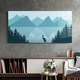 Tablou Sticla, 60x150cm, Dormitor si Living, Peisaje, Lacuri, View_of_lake_and_mountains