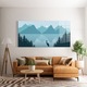 Tablou Sticla, 60x150cm, Dormitor si Living, Peisaje, Lacuri, View_of_lake_and_mountains
