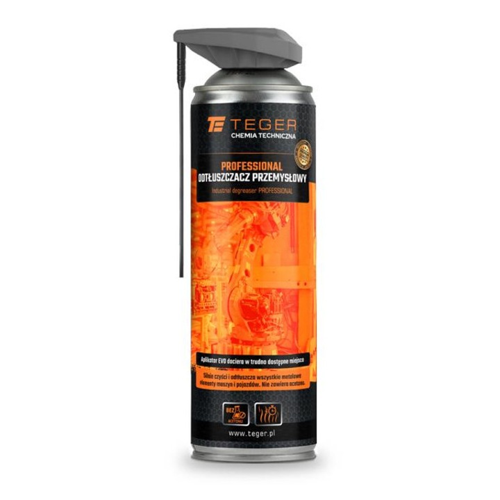 Degresant profesional Teger 500ml, aplicator EVO, pentru uleiuri si grasimi, fara acetona