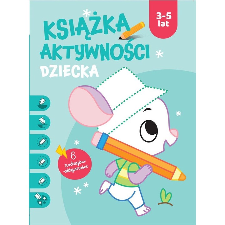 Carte de activitati pentru copii 3-5 ani, Yoyo Books, 96 pagini, culoare albastra