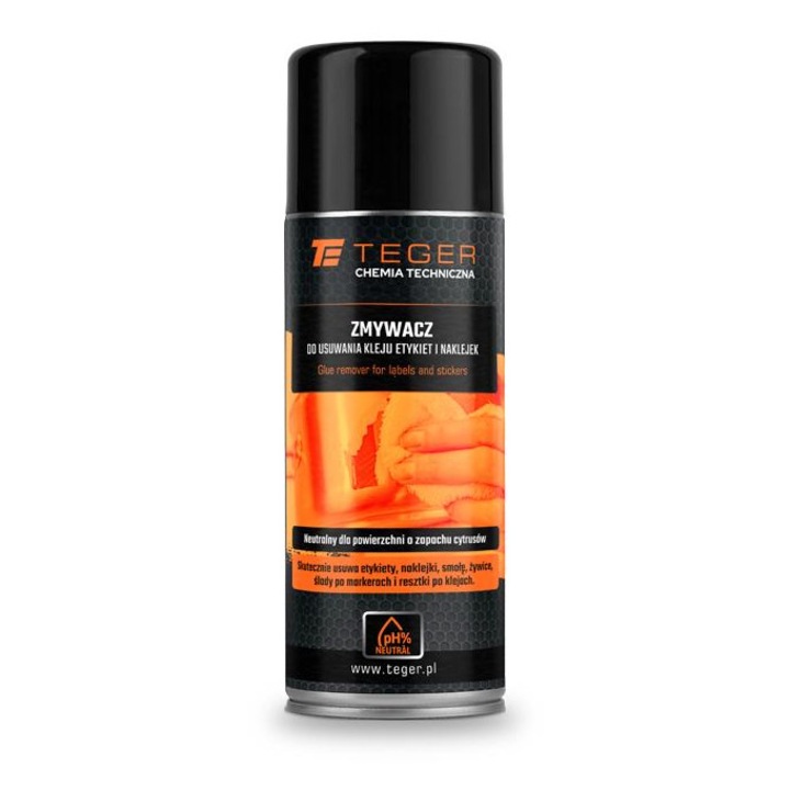Címke- és matricalemosó folyadék, 400ml, Teger, citrusolaj alapú, semleges pH-jú, kellemes illatú