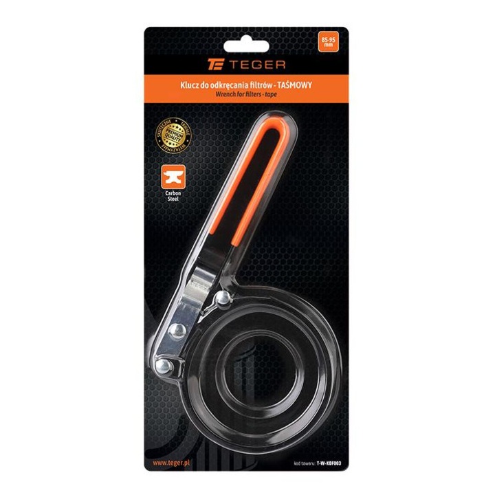 Cheie pentru filtre Teger 85-95mm, cu maner din cauciuc, design ergonomic