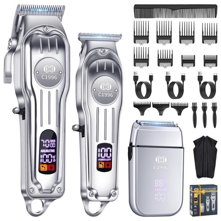 Ciicii Set De Tuns Fără Fir Pentru Bărbați, Aparat De Tuns Electric, Kit De Tuns Barba, Îngrijire DIY Par, Acasă Sau La Frizerie