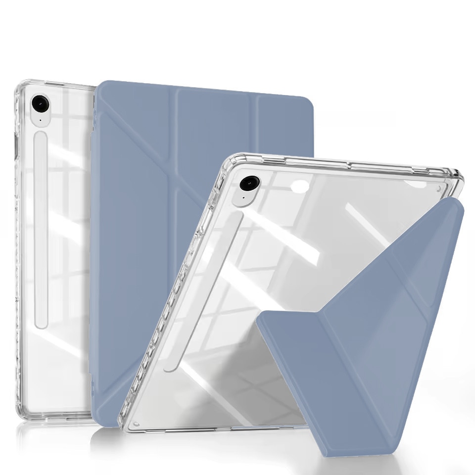 Husa tableta, Piele ecologica, compatibila cu Samsung Galaxy Tab S10+ 12.4 inch, pivotanta 360°, violet
