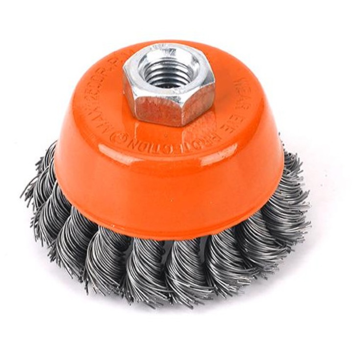 Csiszolókefék M14/80 mm menettel, Teger, fémhez, festékeltávolításhoz, tartós