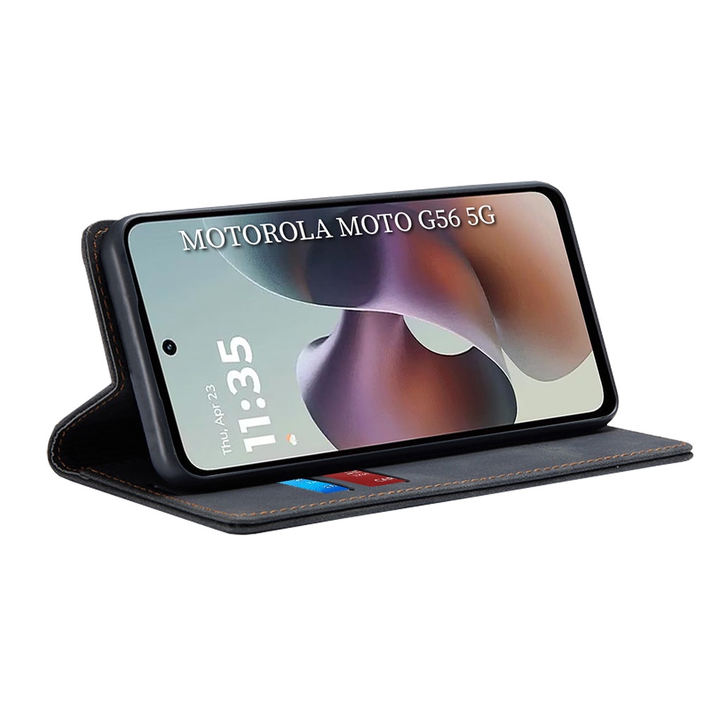 Husa piele Motorola Moto G56 Asteroid GSM Confy Cover, negru