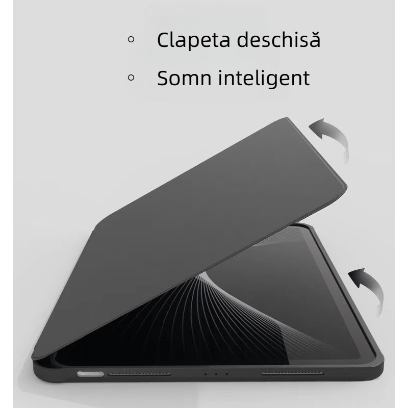 Husa tablete, Piele ecologica, Gri, 14.6 inch, pentru Samsung Galaxy Tab S10 Ultra