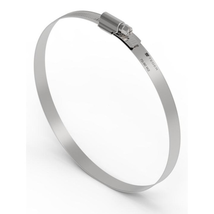 Clama melcata, Teger 70-90, 12mm, set de 25 bucati, otel inoxidabil