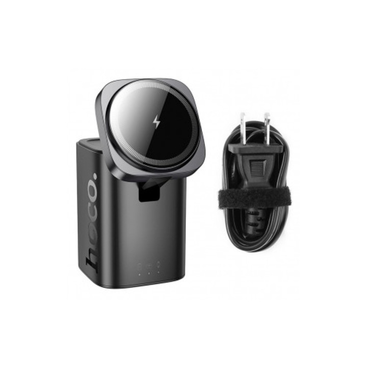 Incarcator Retea Wireless HOCO CQ20A 6in1 65W 3A 1 x USB-A - 2 x USB-C Negru