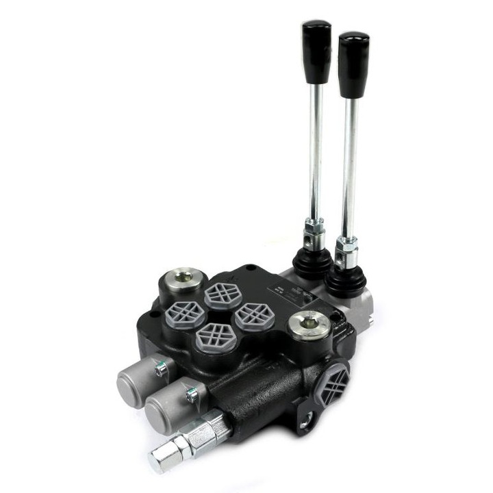 Distribuitor hidraulic 2-sectiuni 80L VOIMA, monobloc, pozitie neutra