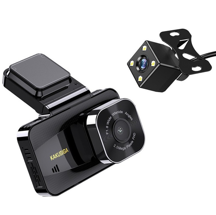 Camera Auto KSC-1132, Fata si Spate, 180mAh, Rezolutie 1080P, Negru