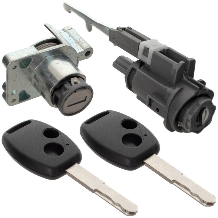 Set inlocuire Honda CR-V III 2006-2012, incuietoare usa stanga + chei, 2 piese