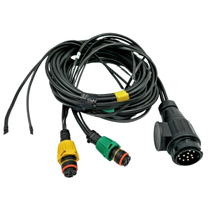 Instalație electrică remorcă auto, Fristom, 5,5 m + 2 x fir 3,1 m, 13 pini, mufe 5 pini