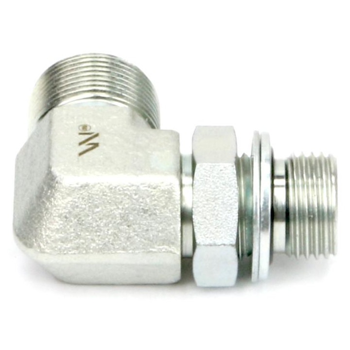 Állítható hidraulikus könyök, Warynski, BB M18x1.5 12L x 3/8" BSP, 2 darabos készlet