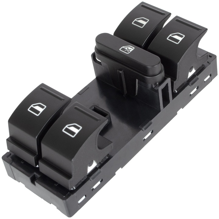 Panel de control pentru geamuri electrice, M MODECAR, Skoda FABIA II/OCTAVIA II/ROOMSTER/SUPERB II/YETI, verde, nou