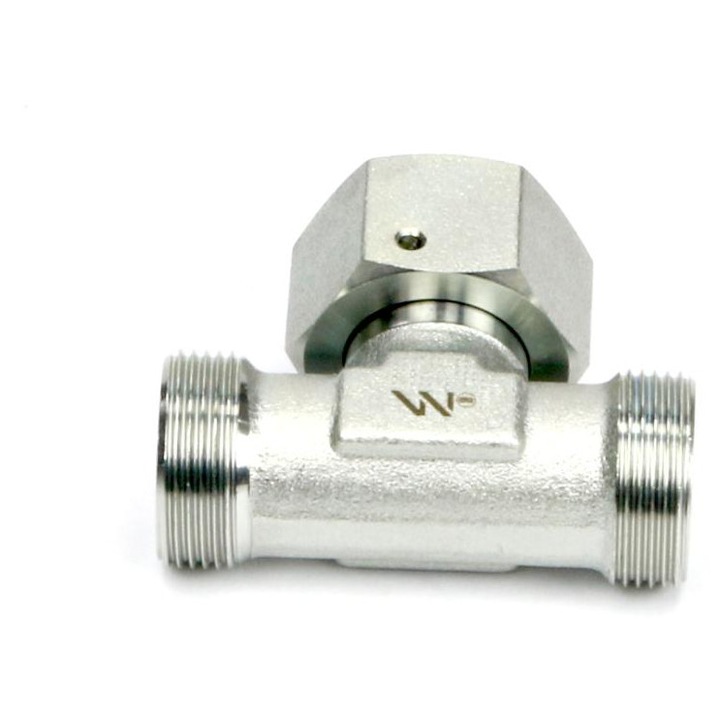 Racord hidraulic metric Waryński, simetric in T BAB M12x1.5 06L, set de 2